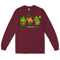 Burgundy sweet st patricks day cupcake Long Sleeve Tee - AdoDesignShop