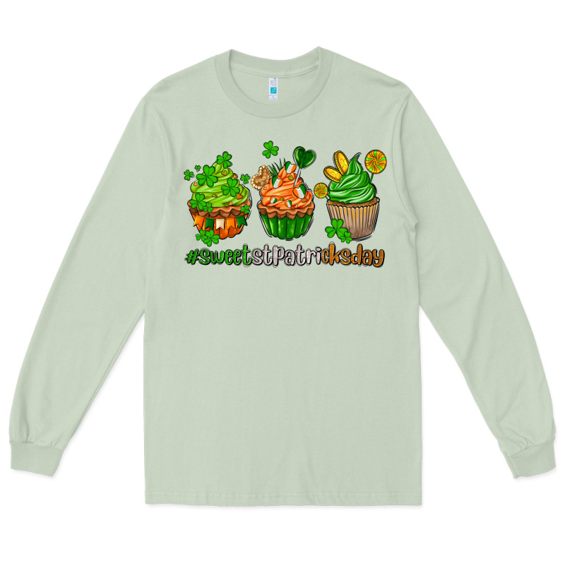 Sweet St Patricks Day Cupcake Long Sleeve Tee by AdoDesignShop | Teevron