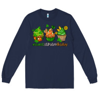 Navy sweet st patricks day cupcake Long Sleeve Tee - AdoDesignShop