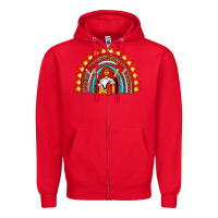 Red firefighter gnomes rainbow Zipper Hoodie - Artiststas