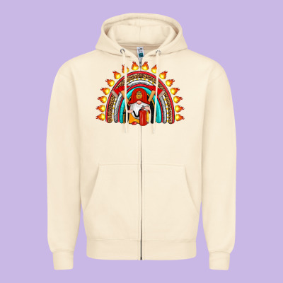 Firefighter Gnomes Rainbow Zipper Hoodie Designed By Artiststas