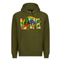 Army Green St. Patricks Love With Gnome Premium Hoodie - BundleAndBundleShop