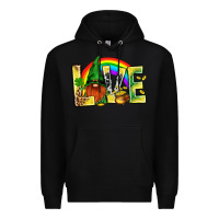 Black St. Patricks Love With Gnome Premium Hoodie - BundleAndBundleShop