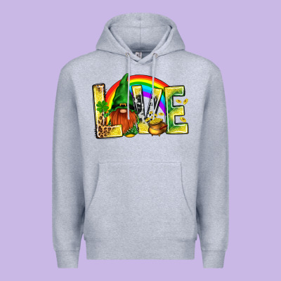 St. Patricks Love With Gnome Premium Hoodie Designed By Bundleandbundleshop