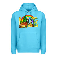 Ocean Blue St. Patricks Love With Gnome Premium Hoodie - BundleAndBundleShop