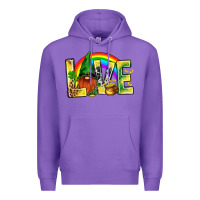 Purple St. Patricks Love With Gnome Premium Hoodie - BundleAndBundleShop