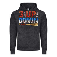 Vintage Black 3 up 3 down baseball Vintage Hoodie - texasbilliewilder