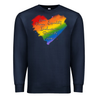 Navy kindness equality peace love inclusion diversity h Premium Sweatshirt - MaliasSmallBusiness