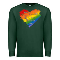 Sports Green kindness equality peace love inclusion diversity h Premium Sweatshirt - MaliasSmallBusiness
