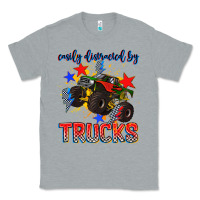 Heather Grey easily distracted by trucks Classic Tee - AdoDesignShop