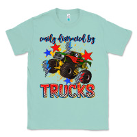 Seafoam easily distracted by trucks Classic Tee - AdoDesignShop