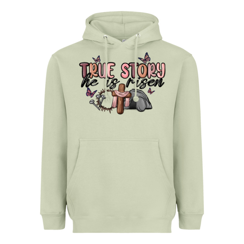 True Story He Is Risen Heavyweight Hoodie by MaliasSmallBusiness | Teevron