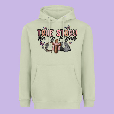 True Story He Is Risen Heavyweight Hoodie Designed By Maliassmallbusiness
