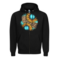 Black gemstone leopard patch Zipper Hoodie - JahusDesignShop