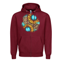 Burgundy gemstone leopard patch Zipper Hoodie - JahusDesignShop