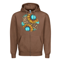 Chestnut gemstone leopard patch Zipper Hoodie - JahusDesignShop