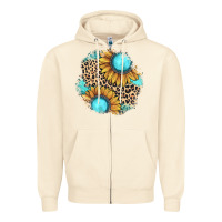 Sandshell gemstone leopard patch Zipper Hoodie - JahusDesignShop
