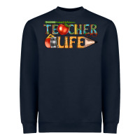 Navy teacher life Heavyweight Sweatshirt - texasbilliewilder