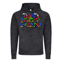 Vintage Black dad of a warrior Vintage Hoodie - Zillion Design Studio