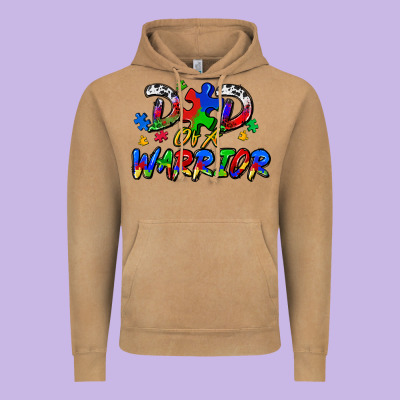 Dad Of A Warrior Vintage Hoodie Designed By Zillion Design Studio