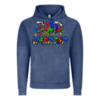 Vintage Denim dad of a warrior Vintage Hoodie - Zillion Design Studio