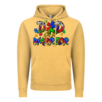 Vintage Mustard dad of a warrior Vintage Hoodie - Zillion Design Studio