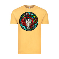 Vintage Mustard Christmas skull Vintage Tee - RanaPortraitStore