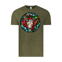 Vintage Olive Christmas skull Vintage Tee - RanaPortraitStore