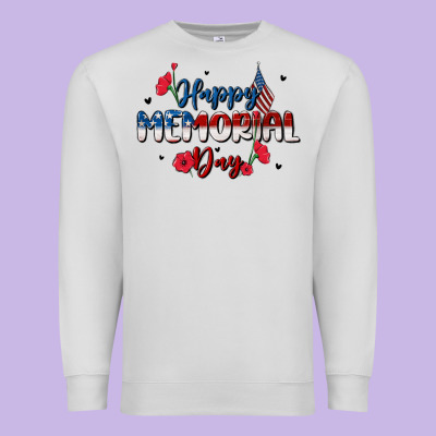 Happy Memorial Day Premium Sweatshirt Designed By Maliassmallbusiness