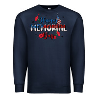 Navy happy memorial day Premium Sweatshirt - MaliasSmallBusiness