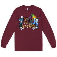 Burgundy tech teacher Long Sleeve Tee - AdoDesignShop