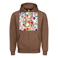 Chestnut summer gnome seamless pattern Zipper Hoodie - BundleAndBundleShop