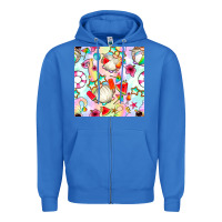 True Royal summer gnome seamless pattern Zipper Hoodie - BundleAndBundleShop