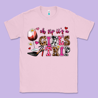 Oh Sip Its A Girls Trip Classic Tee Designed By Adodesignshop