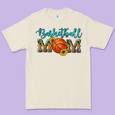 Western Leopard Camouflage Sunflowers Glitter Mom Basketball Premium Tee Designed By Artiststas