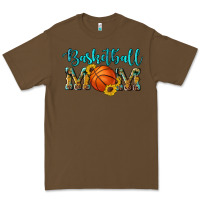 Cacao western leopard camouflage sunflowers glitter mom basketball Premium Tee - Artiststas