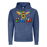 Vintage Denim bee kind autism Vintage Hoodie - Zillion Design Studio