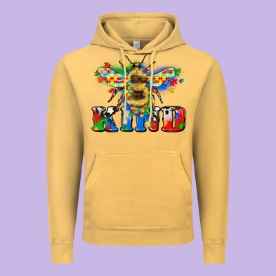 Bee Kind Autism Vintage Hoodie Designed By Zillion Design Studio