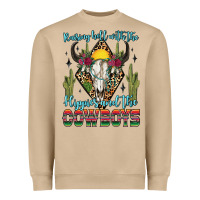 Raising Hell With The Hippies And The Cowboys Heavyweight Sweatshirt | Teevron