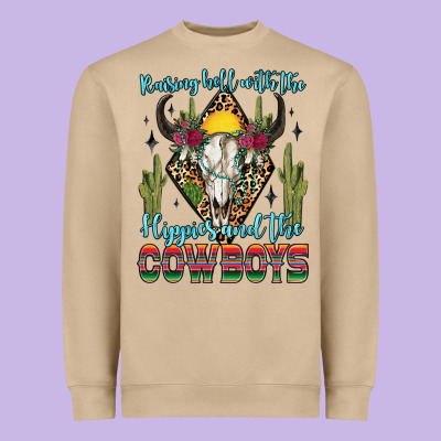 Heavyweight Sweatshirt raising hell with the hippies and the cowboys