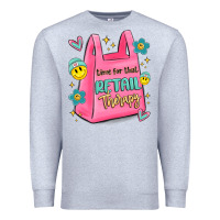 Heather Grey time for that retail therapy Premium Sweatshirt - MaliasSmallBusiness