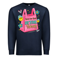 Navy time for that retail therapy Premium Sweatshirt - MaliasSmallBusiness