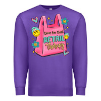Purple time for that retail therapy Premium Sweatshirt - MaliasSmallBusiness