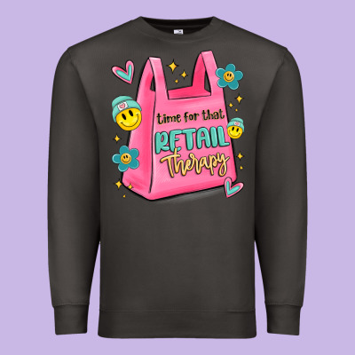 Time For That Retail Therapy Premium Sweatshirt Designed By Maliassmallbusiness