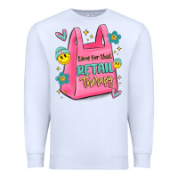 White time for that retail therapy Premium Sweatshirt - MaliasSmallBusiness