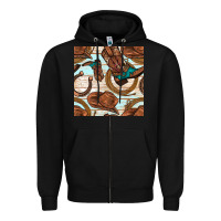 Black cowboy western seamless pattern Zipper Hoodie - BundleAndBundleShop