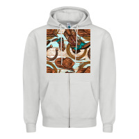 Dove Grey cowboy western seamless pattern Zipper Hoodie - BundleAndBundleShop