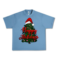 Pebble Blue happy holidays christmas tree Urban Heavy Tee - RanaPortraitStore