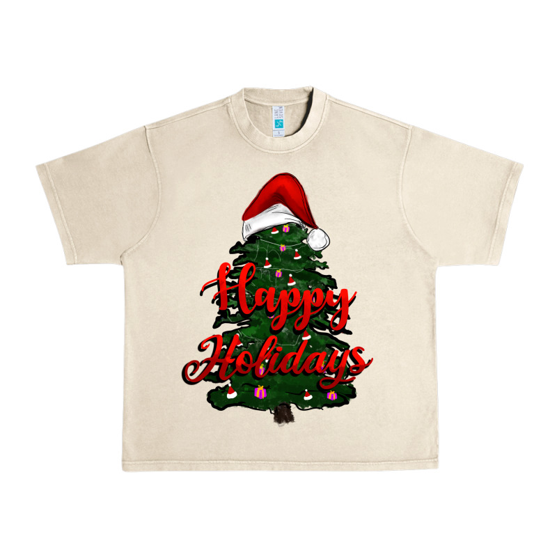 Happy Holidays Christmas Tree Urban Heavy Tee by RanaPortraitStore | Teevron