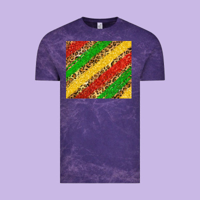 African Colors Leopard Vintage Tee Designed By Zillion Design Studio